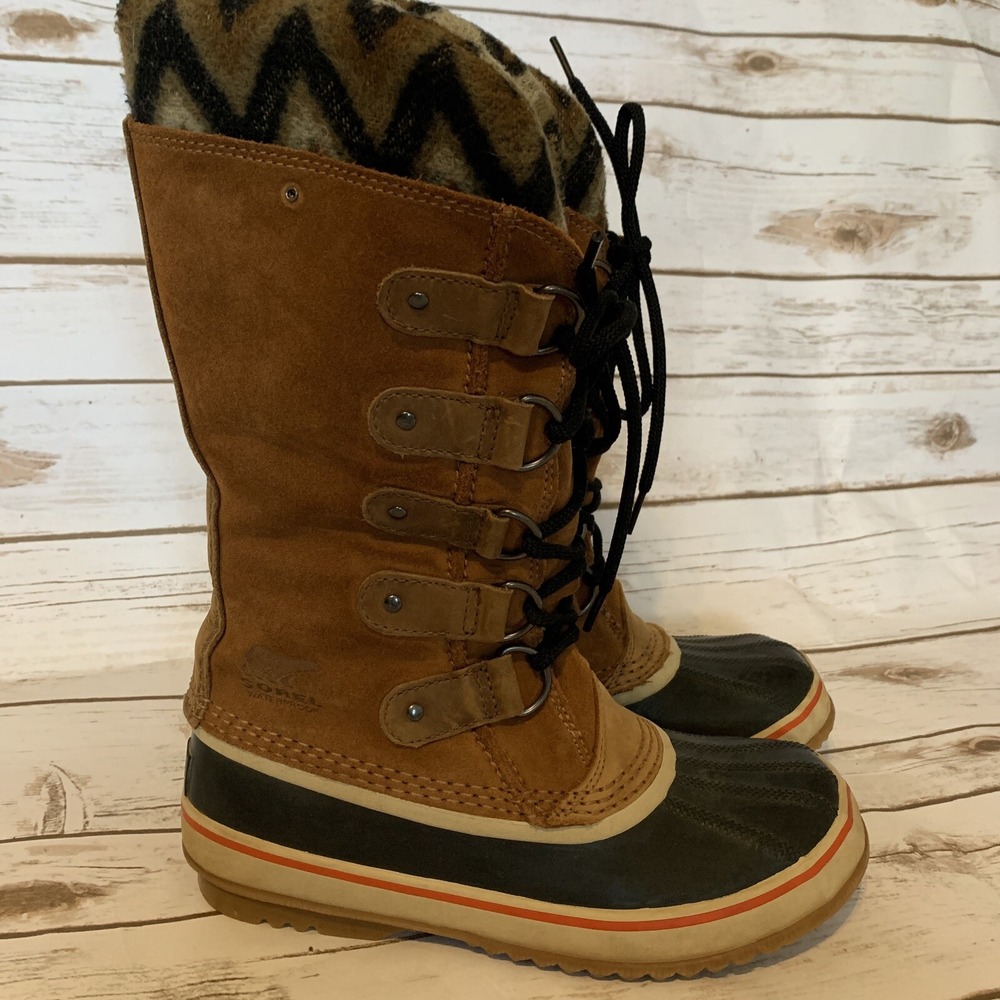 Sorel Joan of Arctic Knit ELK‎ Waterproof Insulated Boots Wmns Sz 7.5 NL2142-286